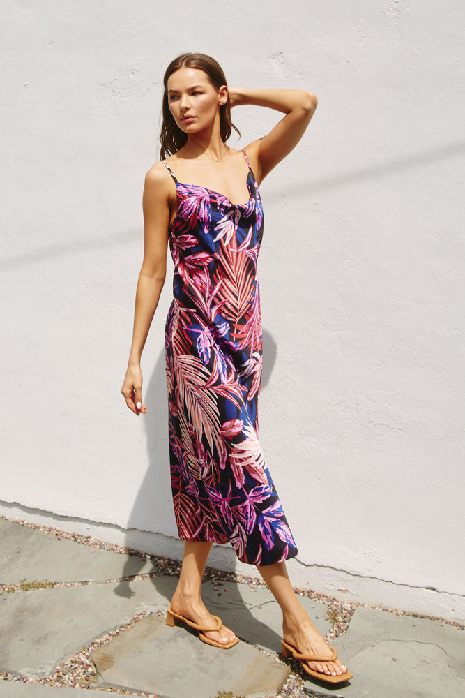 Sunset Palms Midi Dress