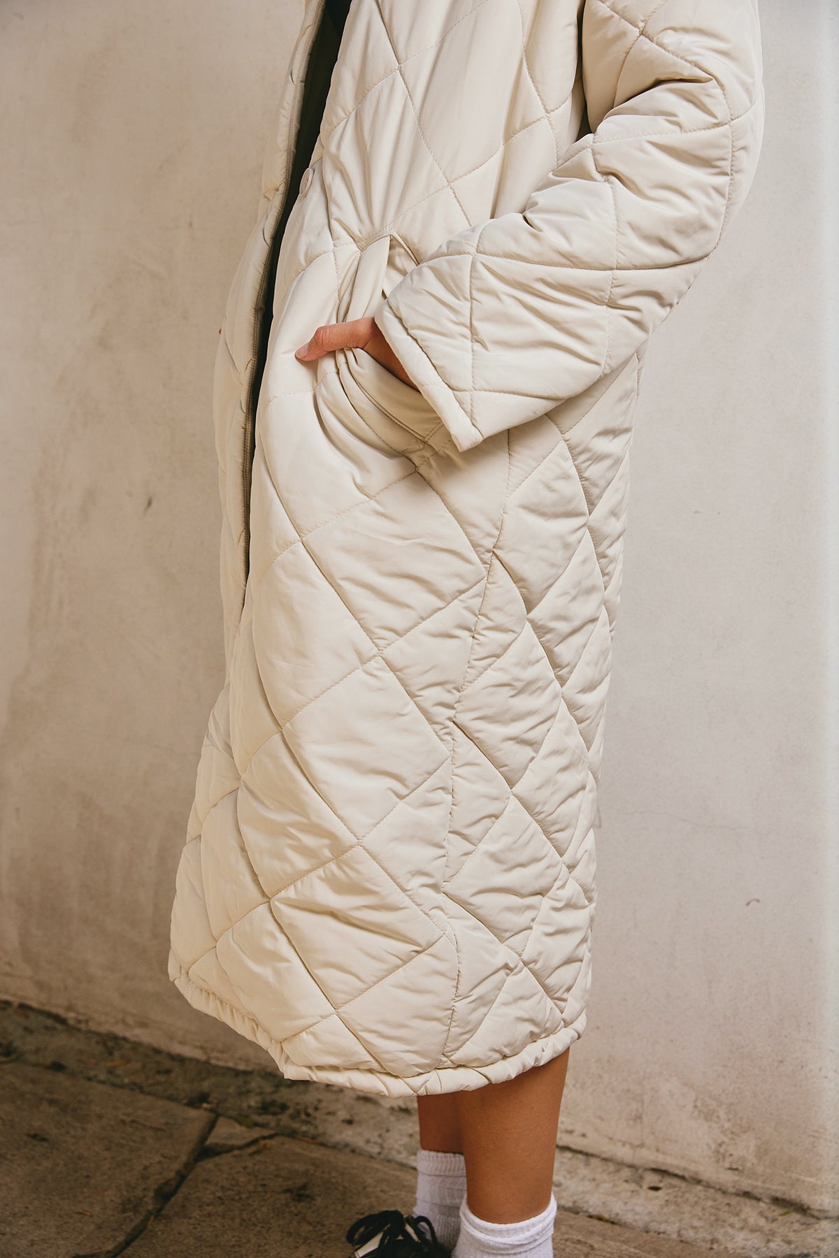 No Chill Longline Quilted Coat