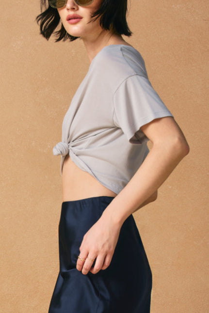 Everyday Cropped Tee | Cloud Grey