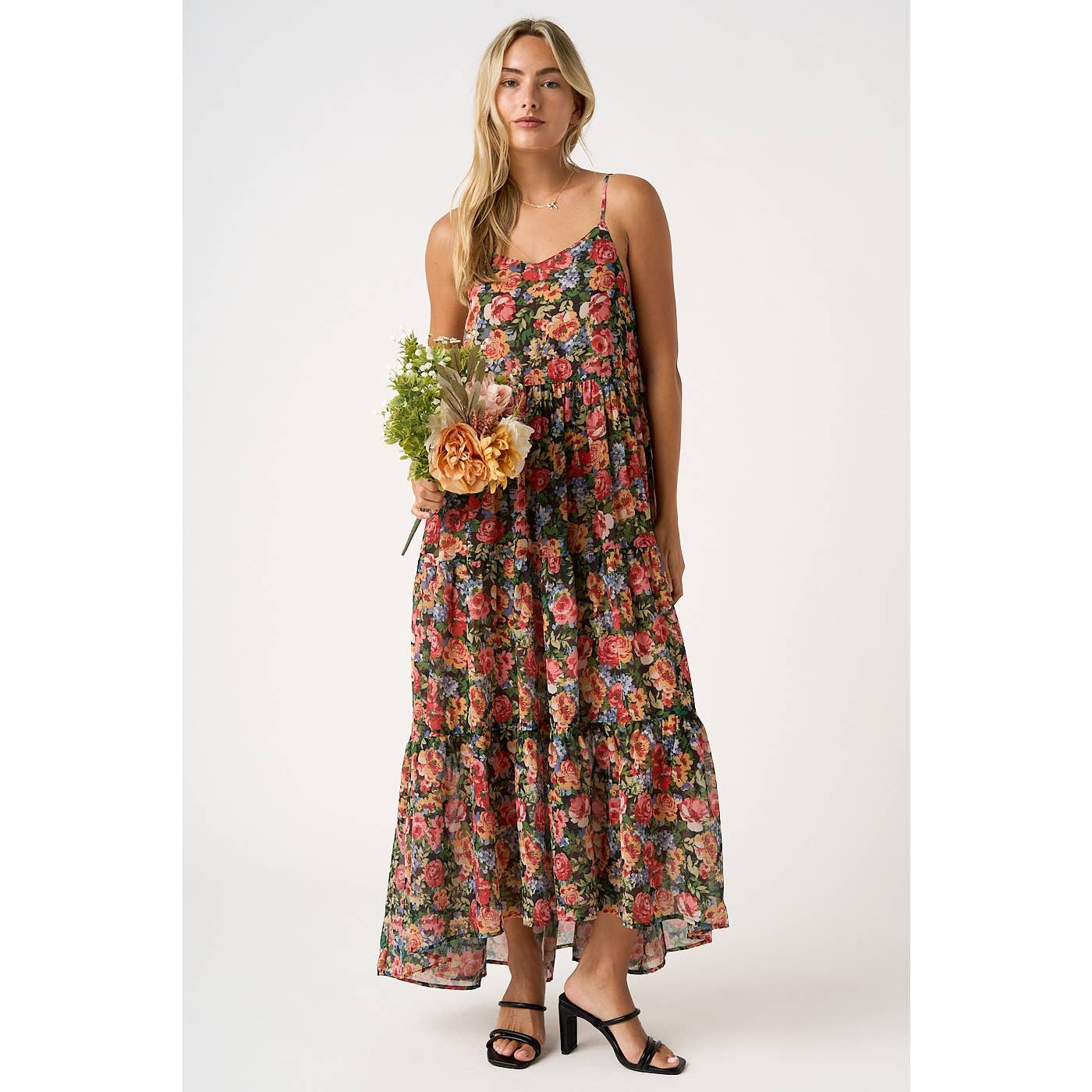 Sun Flare Floral Maxi Dress