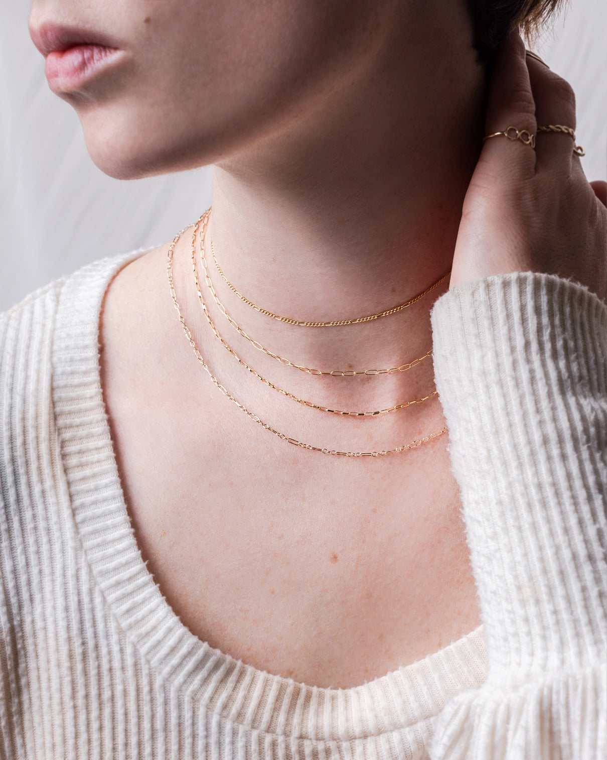 Figaro Chain Link Necklace