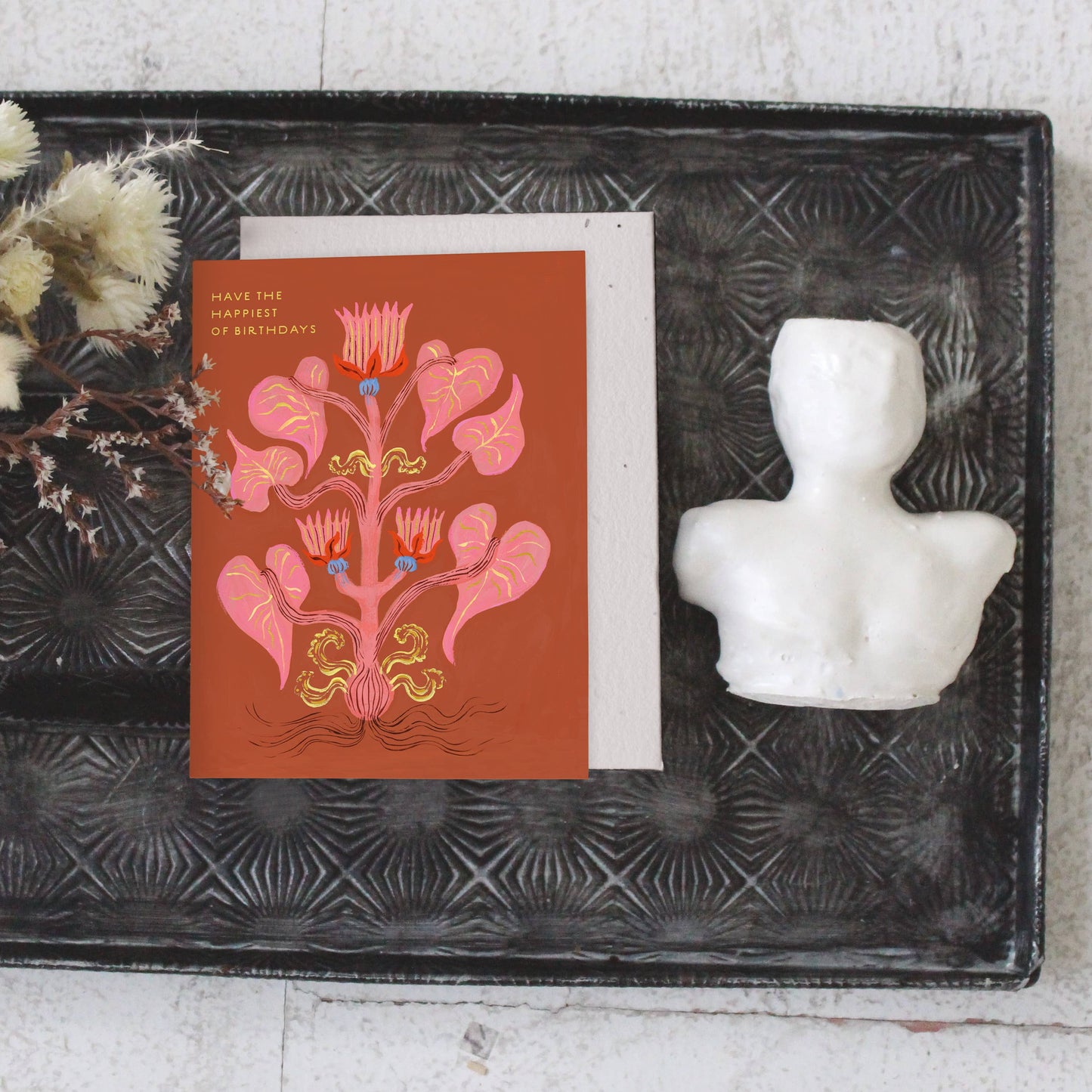 Heart of Flowers Birthday Card