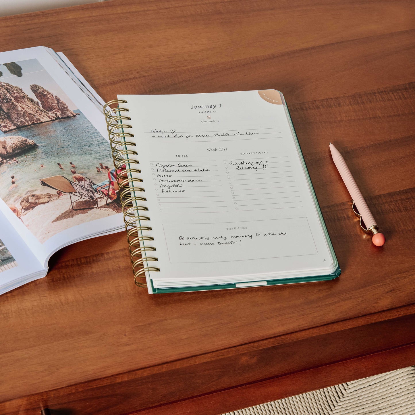 Hardcover Spiral Travel Journal