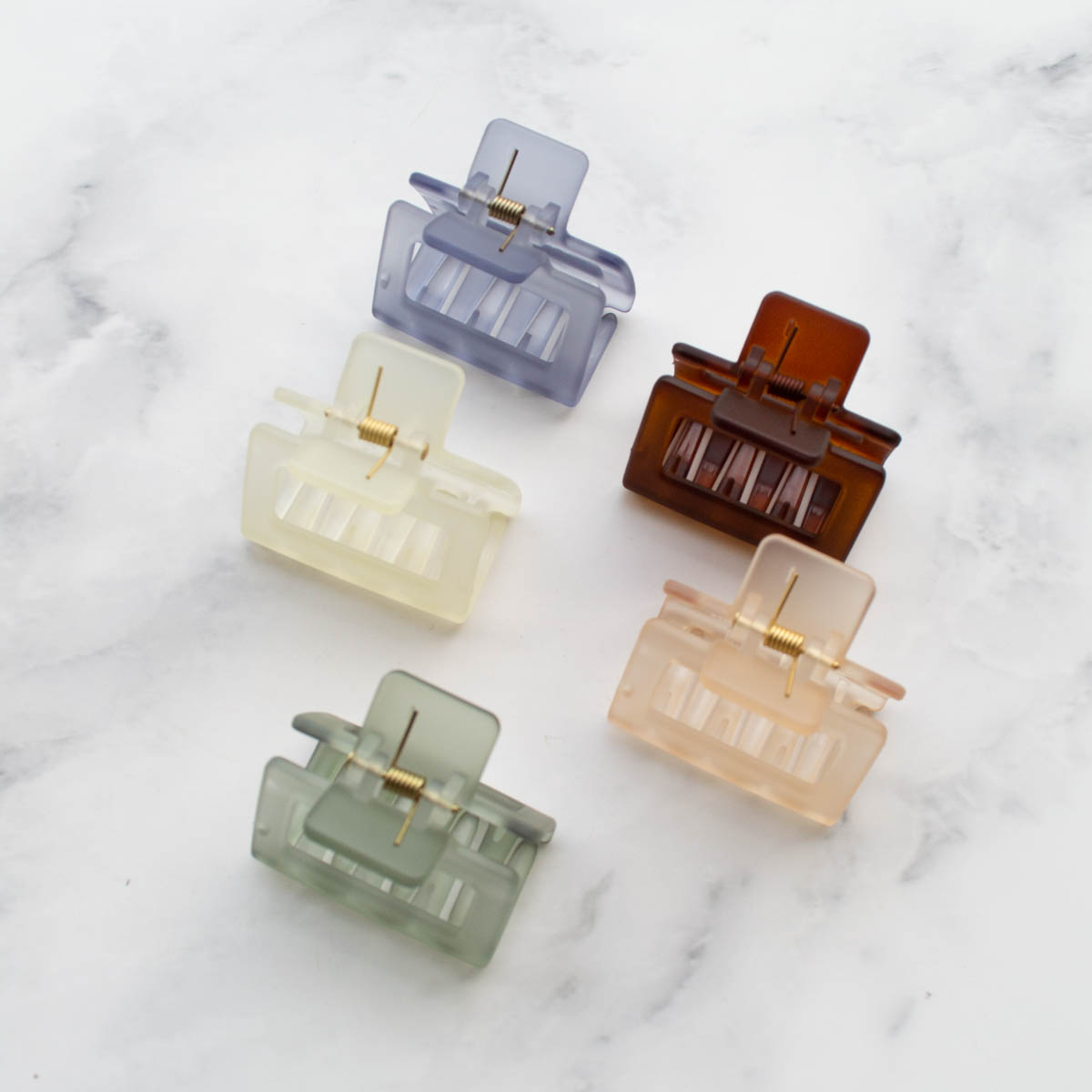 Boxy Hair Clip | Ice Matte Brown