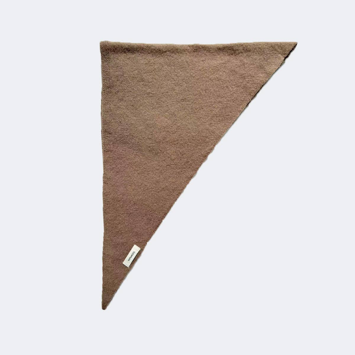 Wool Knitted Triangle Scarf | Camel