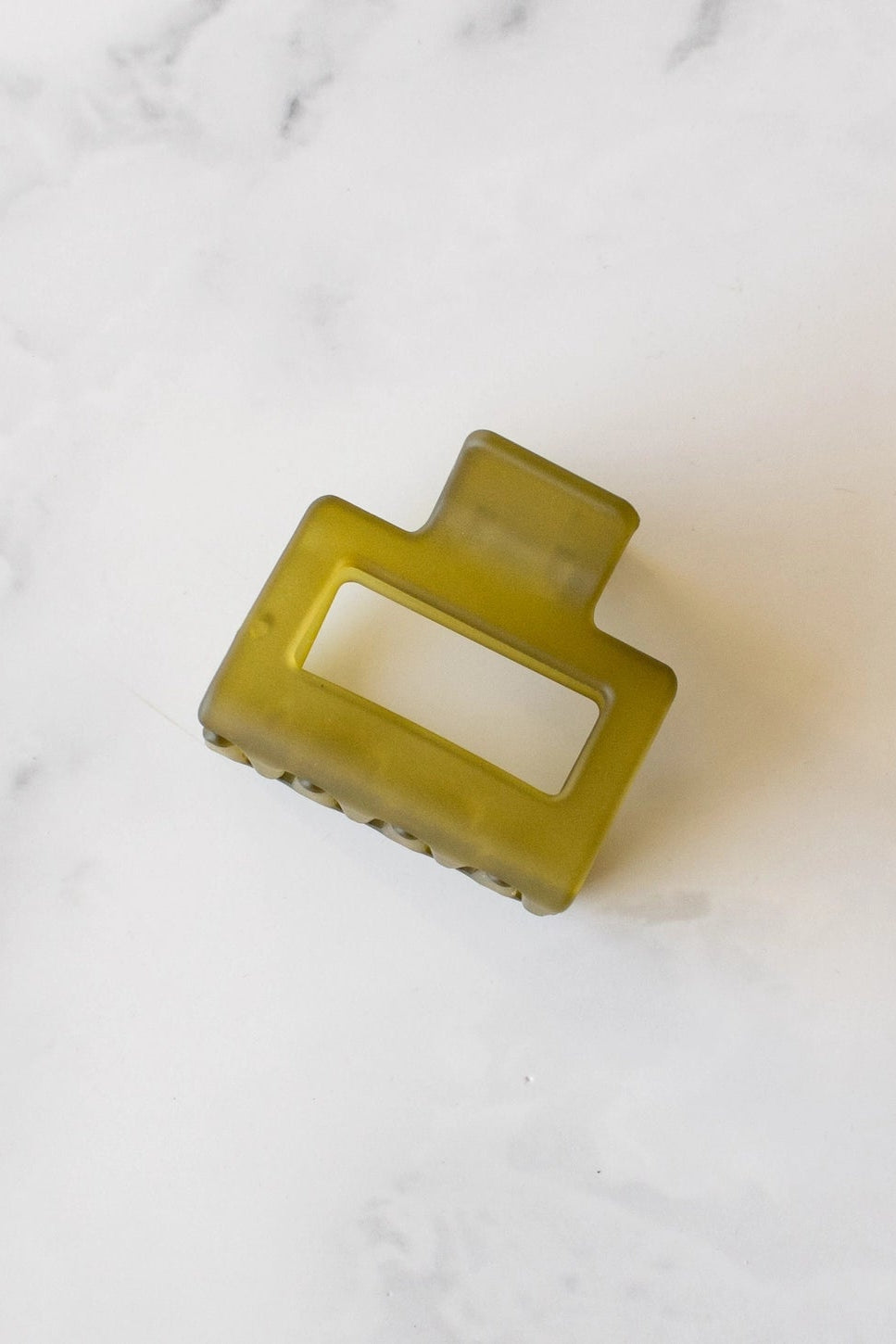 Boxy Hair Claw | Olive