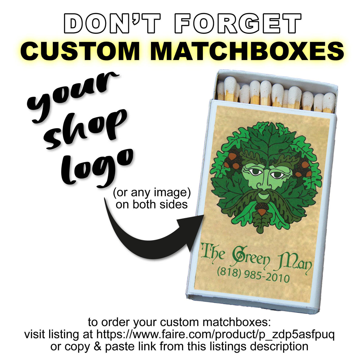 Bat Illustration Matchbook