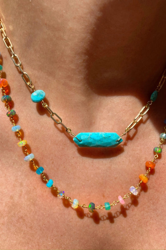 Neon Punch Opal Necklace