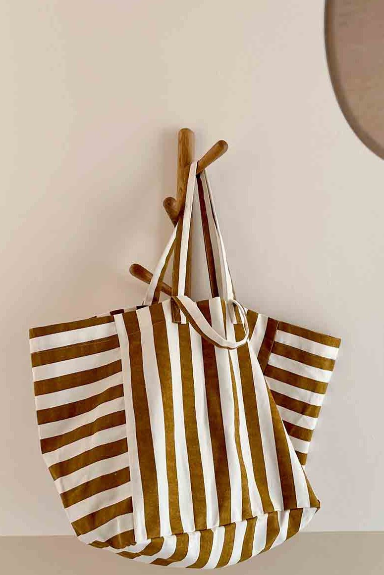 Elisa Tote | Caramel + Ecru