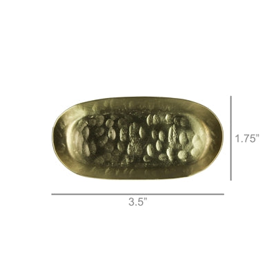 Capsule Hammered Brass Tray
