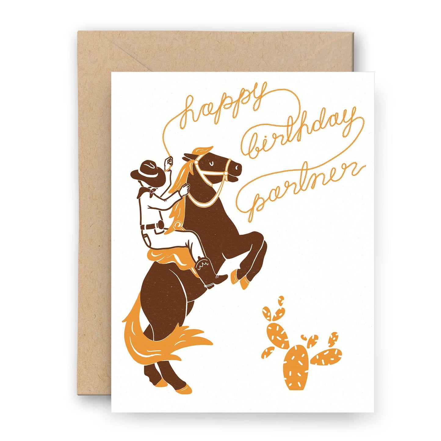 Happy Birthday Partner Cowboy Card