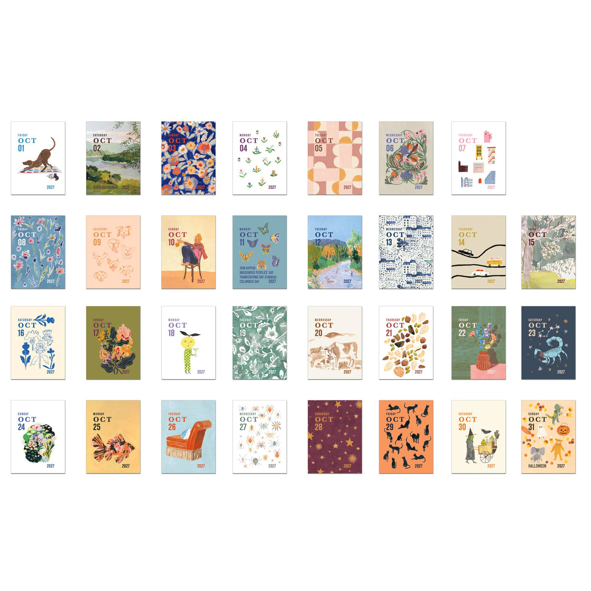 2027 Daily Post Calendar