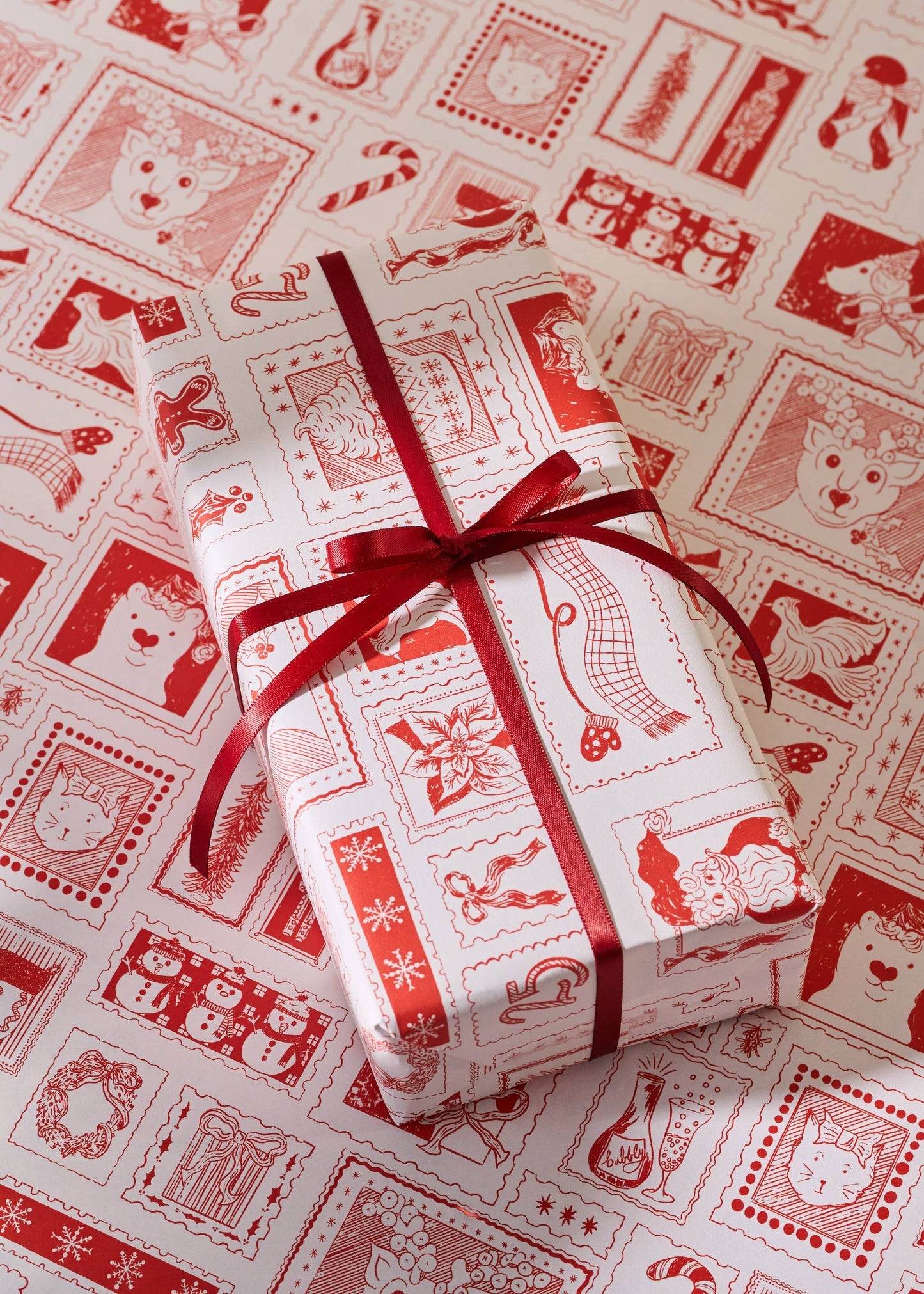 North Pole Post Double Sided Gift Wrap | Roll of 3 Sheets