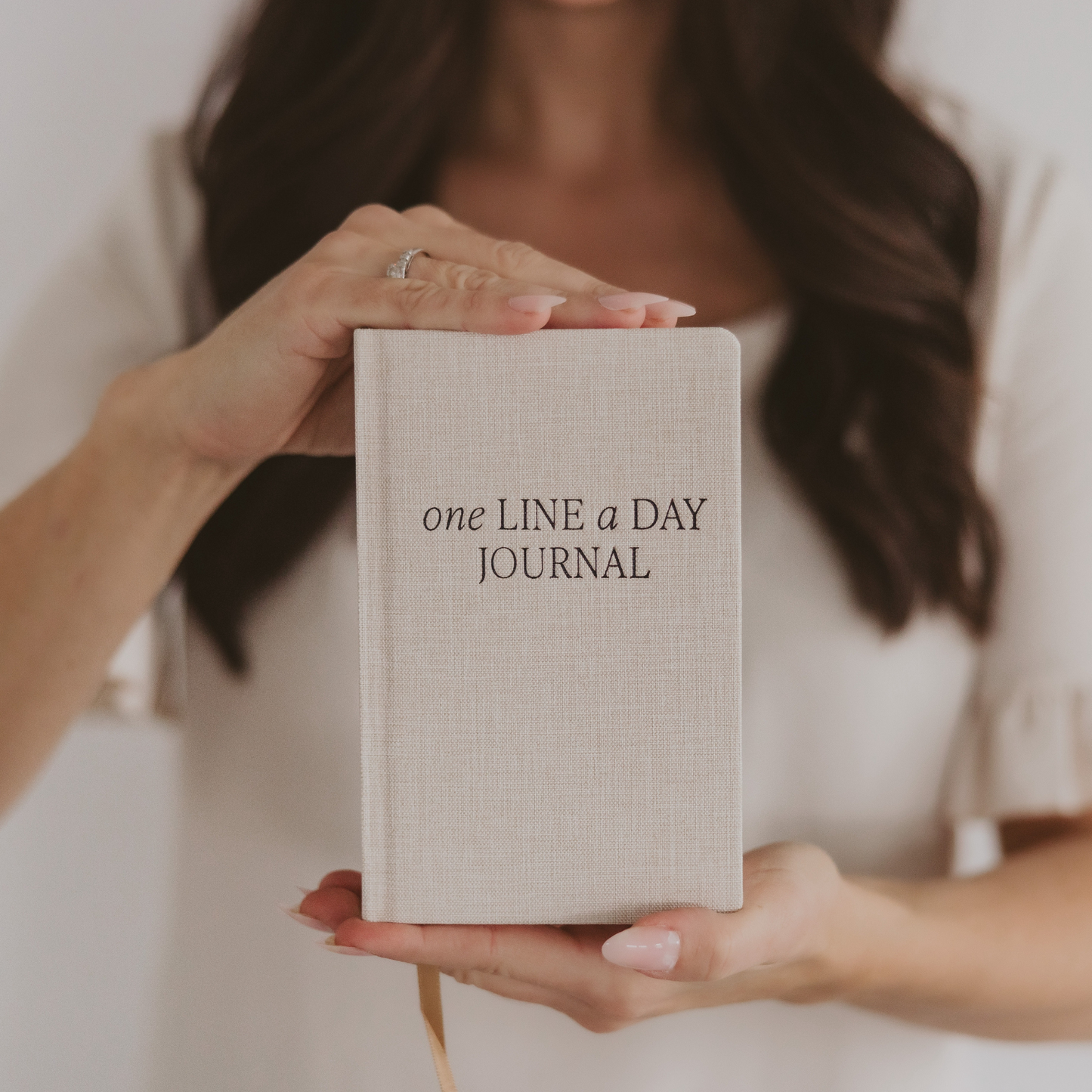 One Line A Day Fabric Journal | Tan