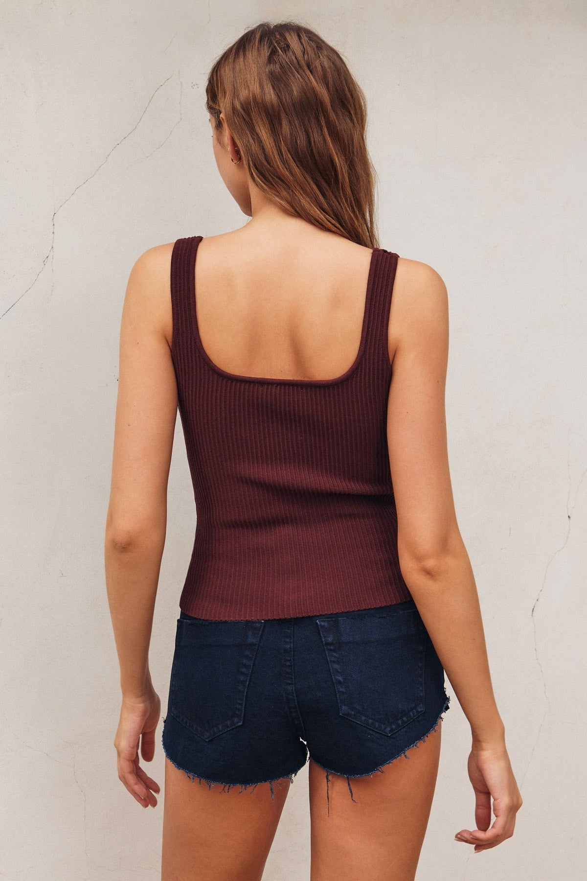 Fair + Square Knit Top | Burgundy