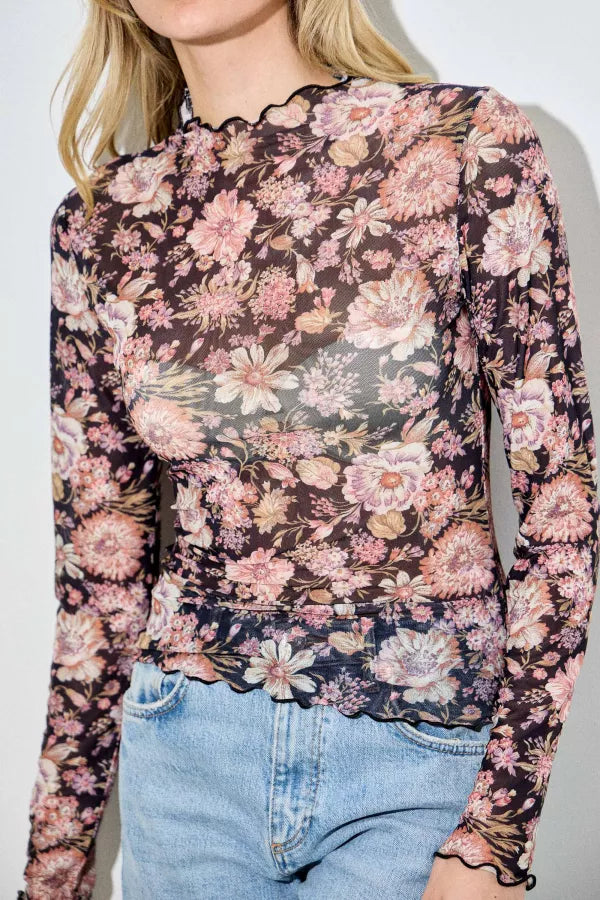Midnight Gardens Mesh Top