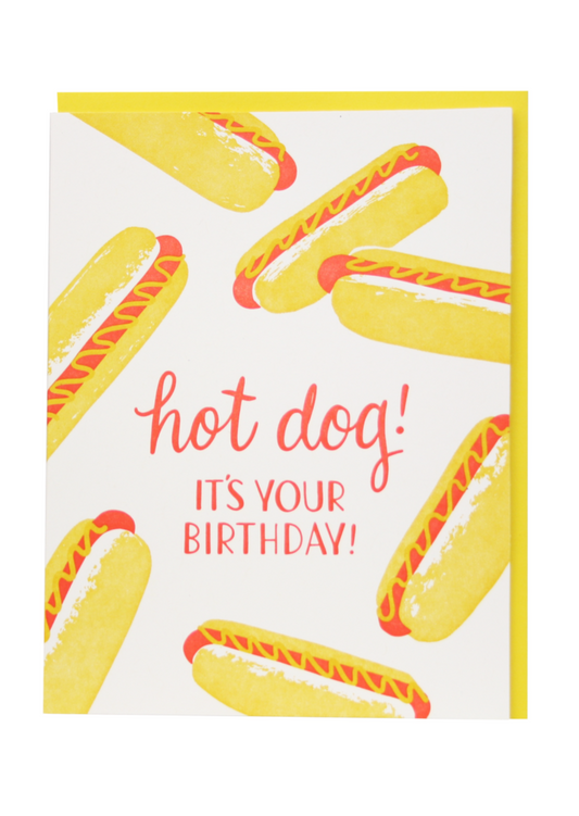 Hot Dogs Birthday Card