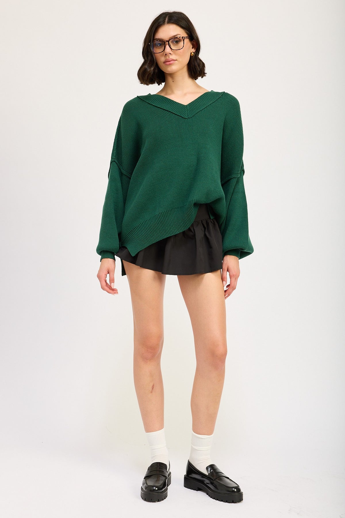 Bottle Green Oversized Sweater
