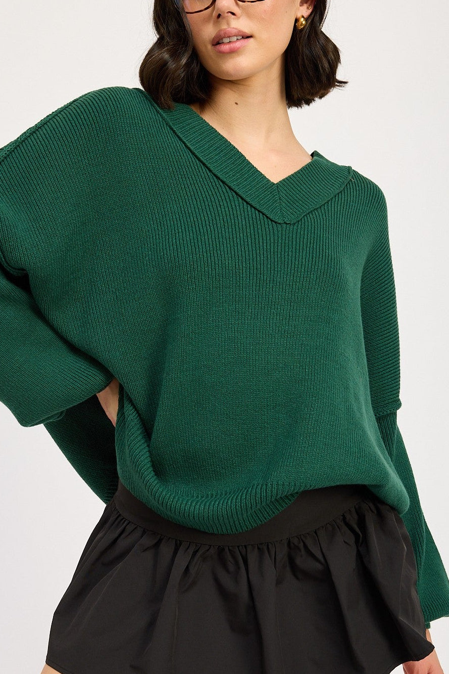 Bottle Green Oversized Sweater