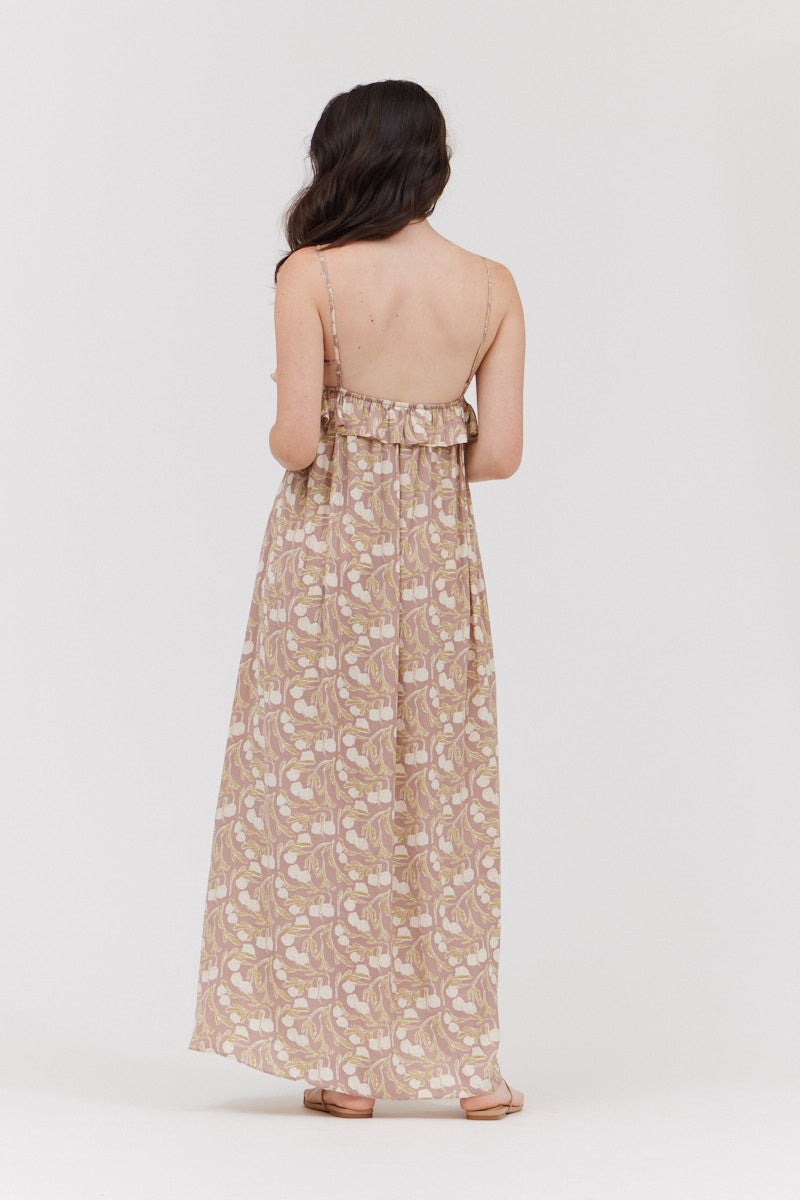 Ruffle It Up Midi Dress | Lavender Fog
