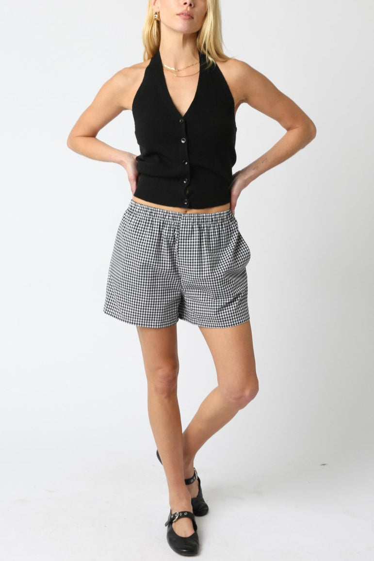 Knit Halter Vest | Black