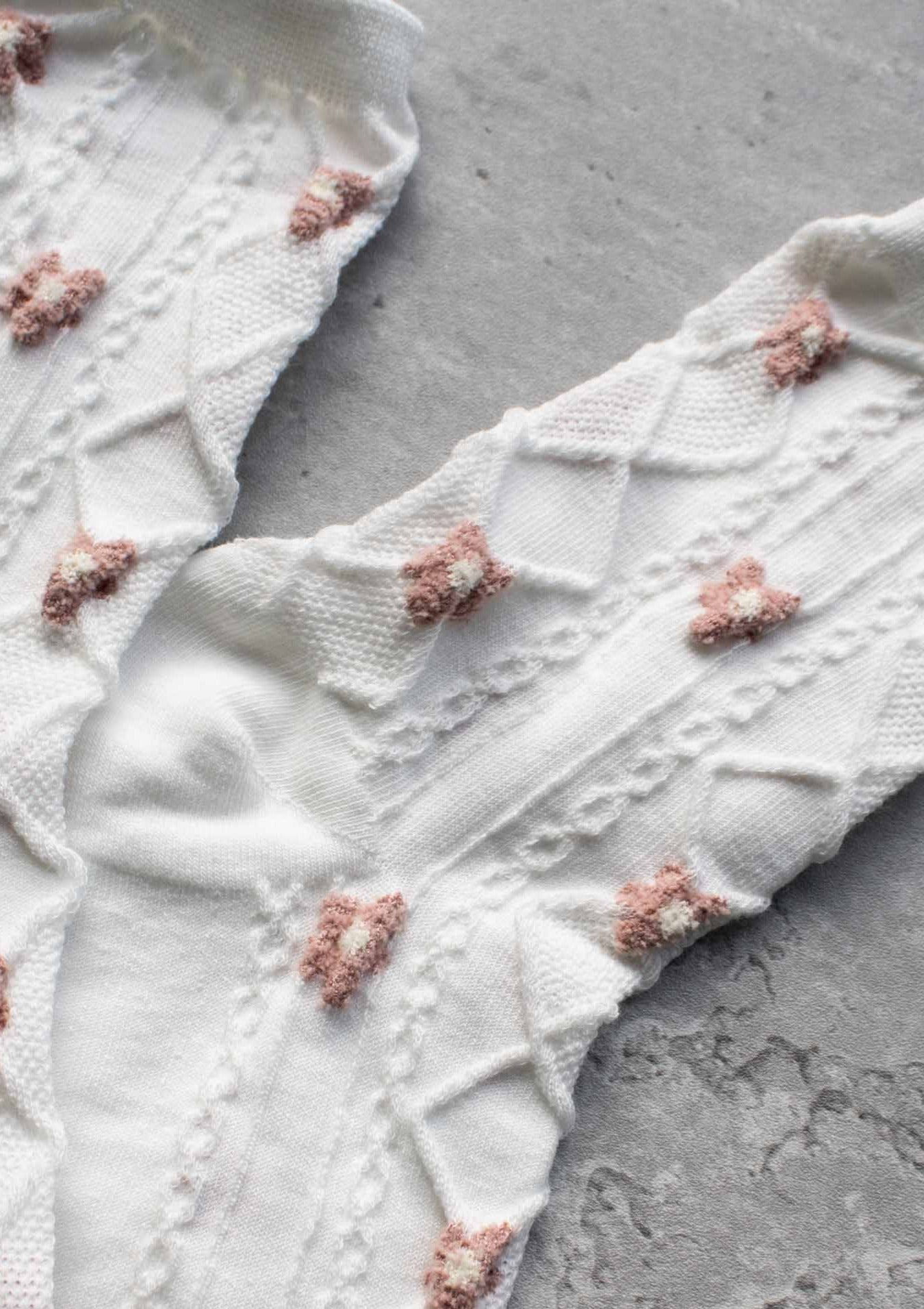 Georgina Floral Socks | Ivory