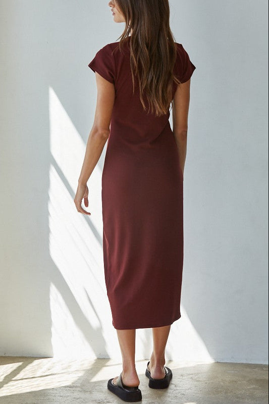 Sylva Midi Dress | Wine