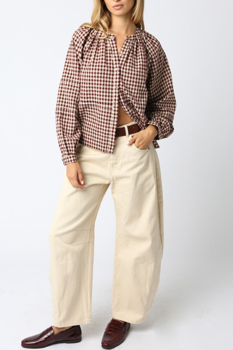 Bonfire Gingham Blouse