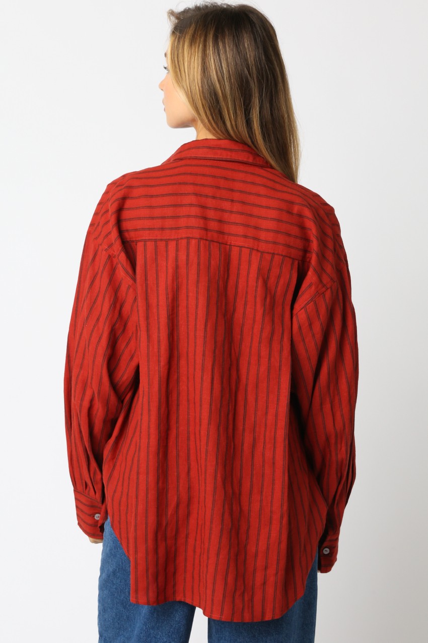 Scarlet Striped Overshirt