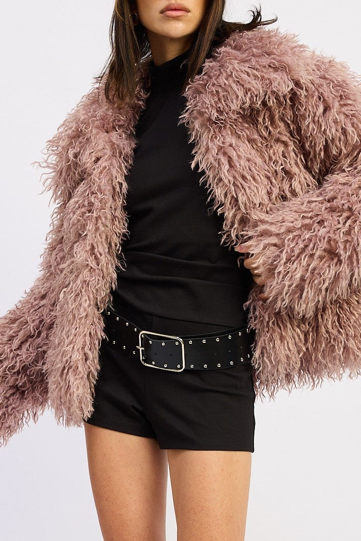 Rebel Rebel Faux Fur Jacket