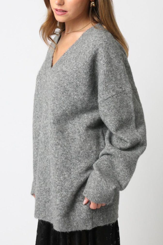 Bonfire Oversized Sweater | Heather Grey