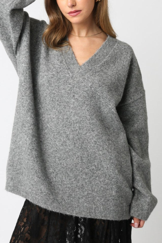 Bonfire Oversized Sweater | Heather Grey
