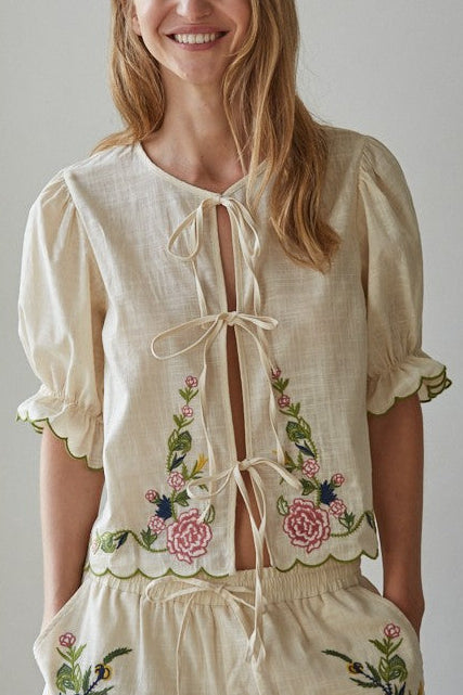 Athena Front Tie Top