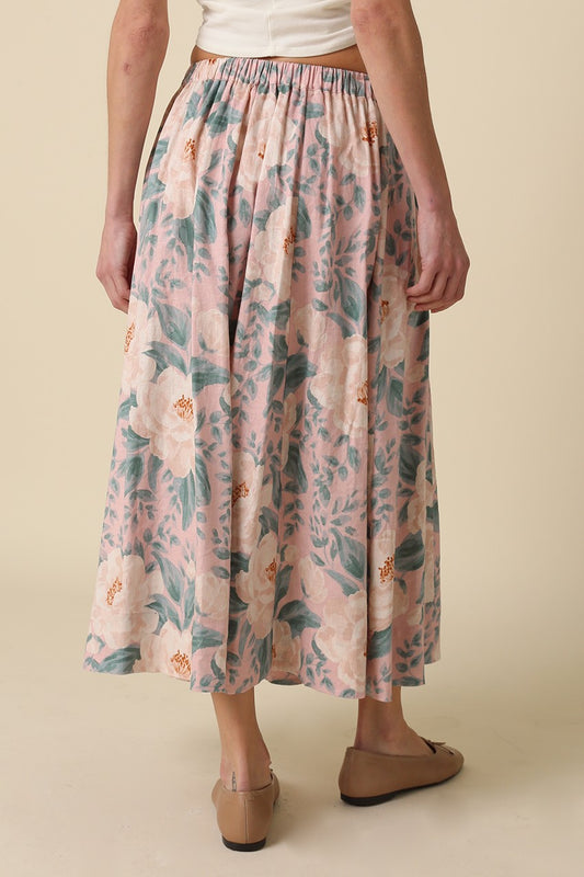 Peony Flowy Midi Skirt