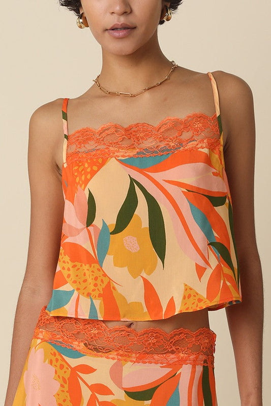 Orange Crush Lace Top