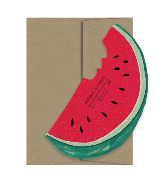 Watermelon Die Cut Card