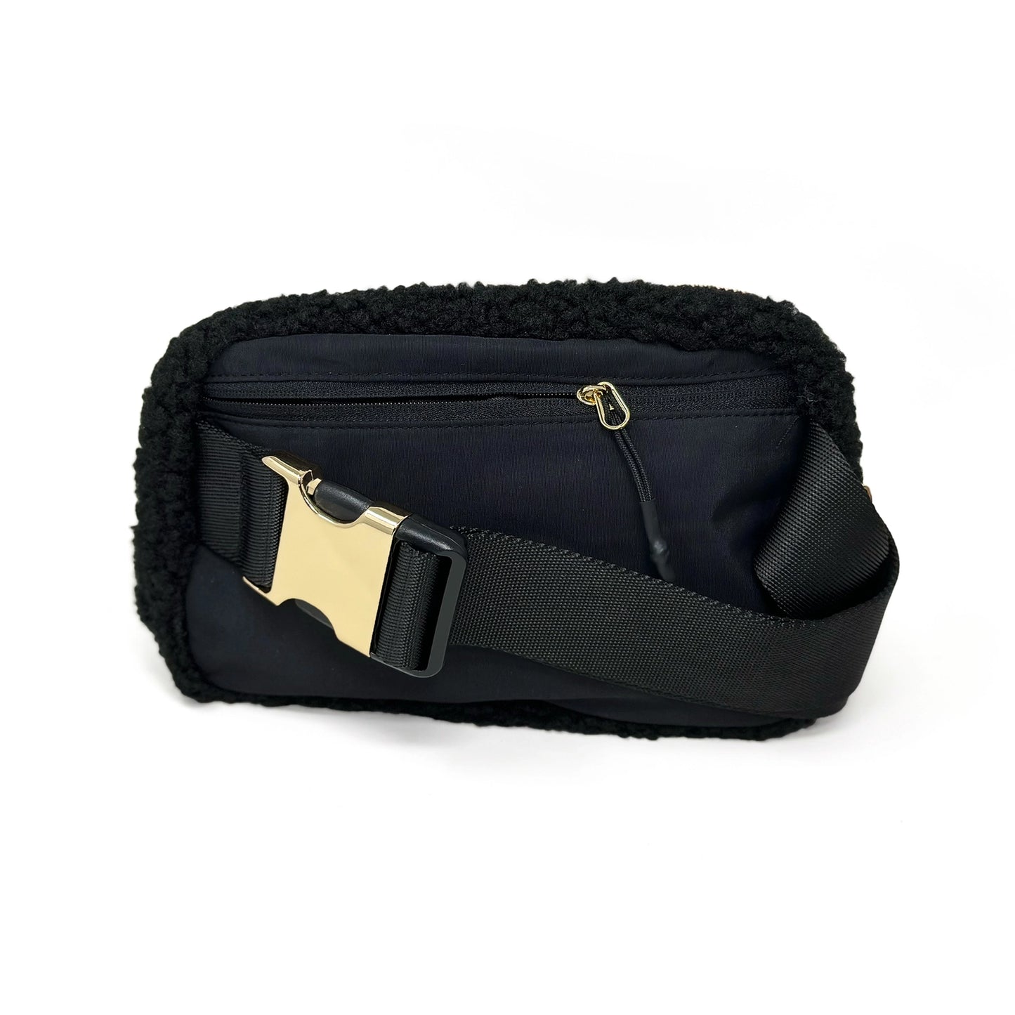 Shearling Crossbody Bag | Black