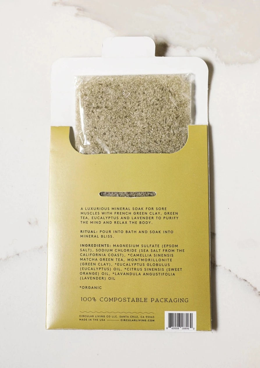 Mineral Bath Soak Sachet | Green Tea & Eucalyptus