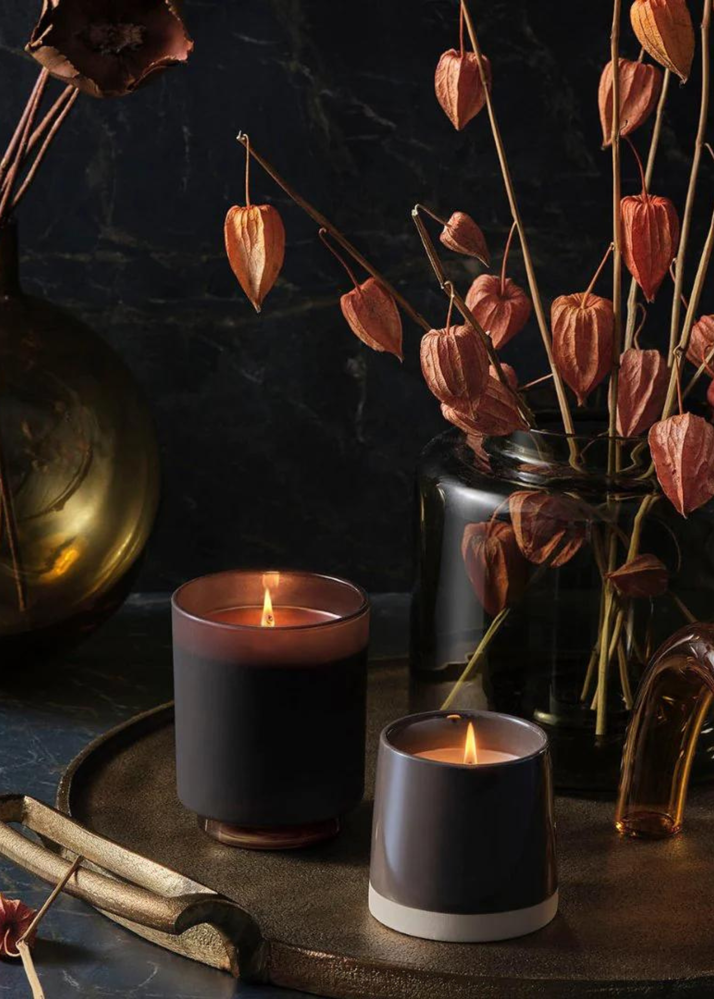 Woodfire Shine Ceramic Candle