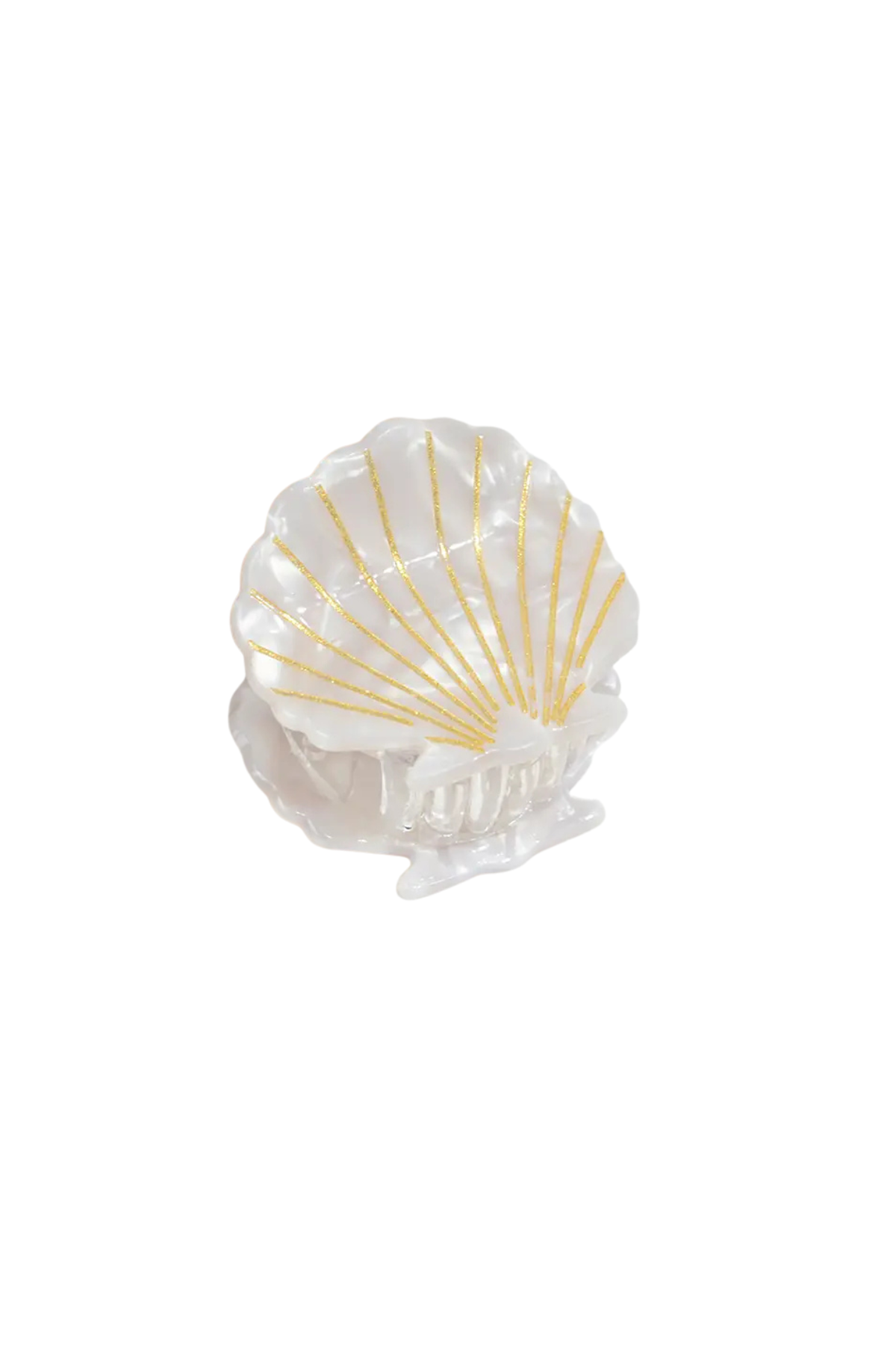 Scallop Shell Hair Claw | White