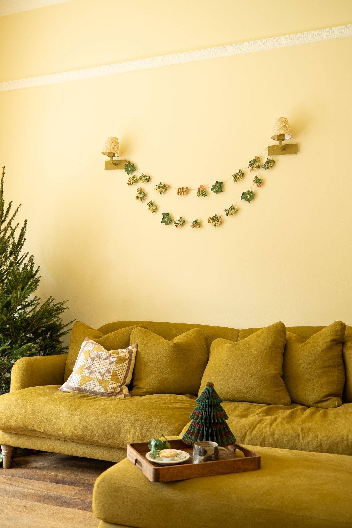 Holly and Ivy Sewn Garland