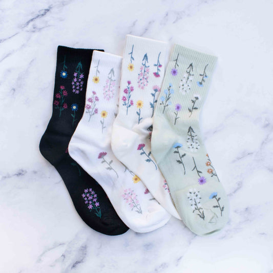 Botanical Garden Socks | Black