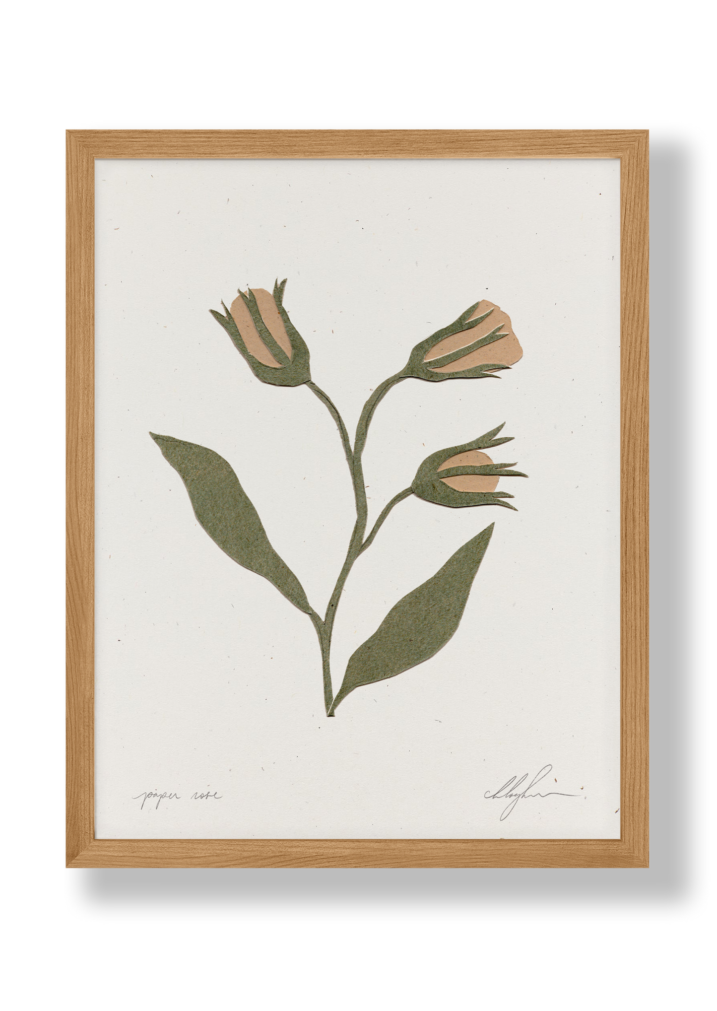 Paper Rose Art Print | 8.5 x 11