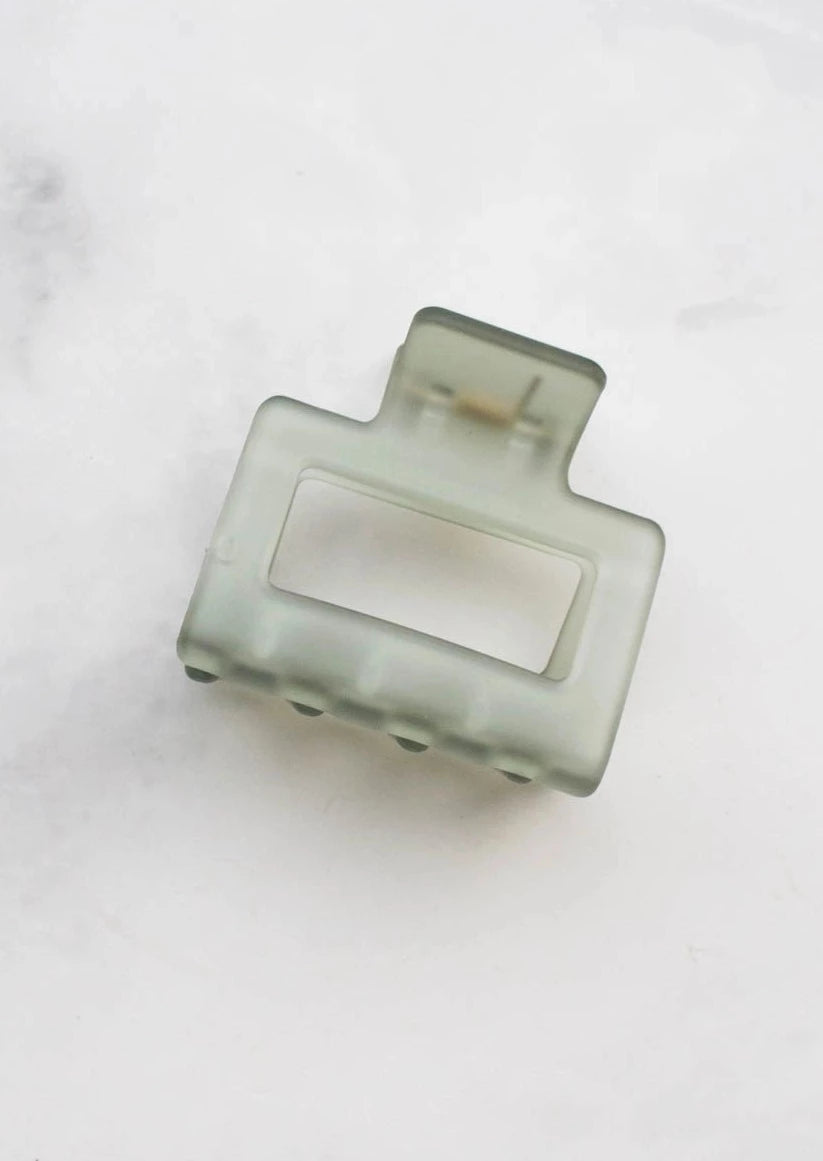 Boxy Hair Clip | Ice Matte Green