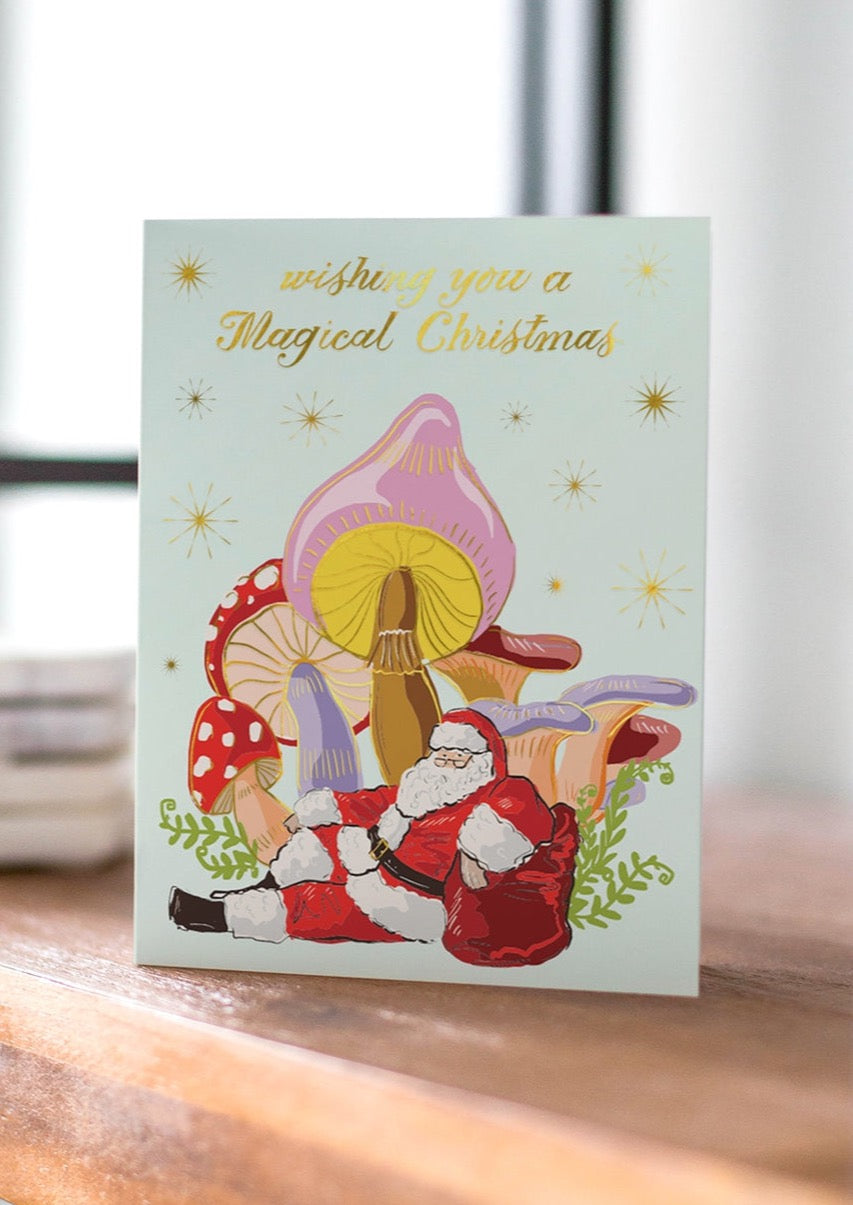 Shroomin' Santa Card
