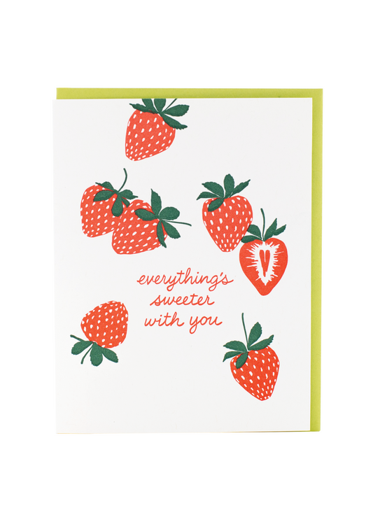 Sweet Strawberries Love Card