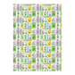 Retro Flower Rolled Gift Wrap