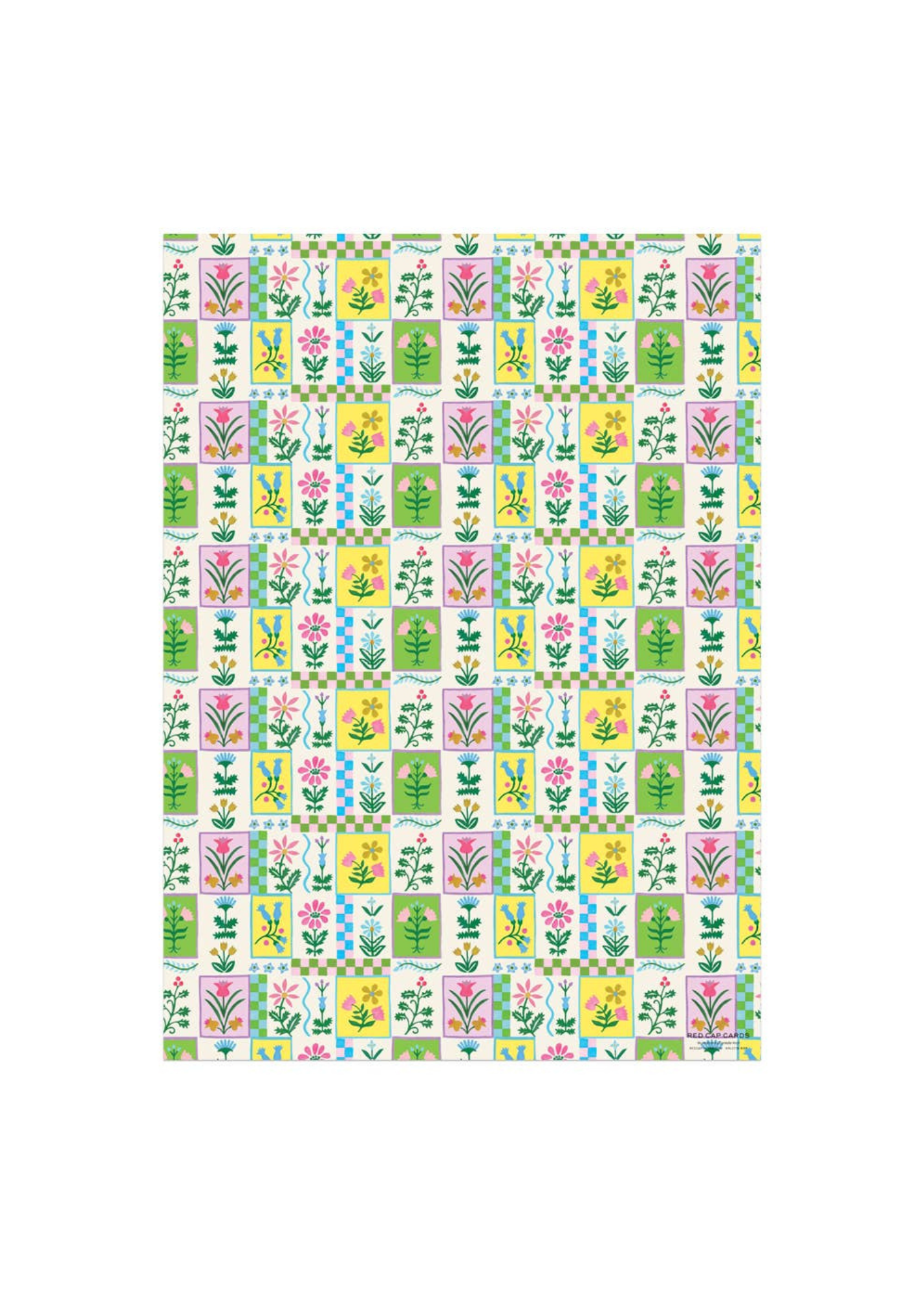 Retro Flower Rolled Gift Wrap