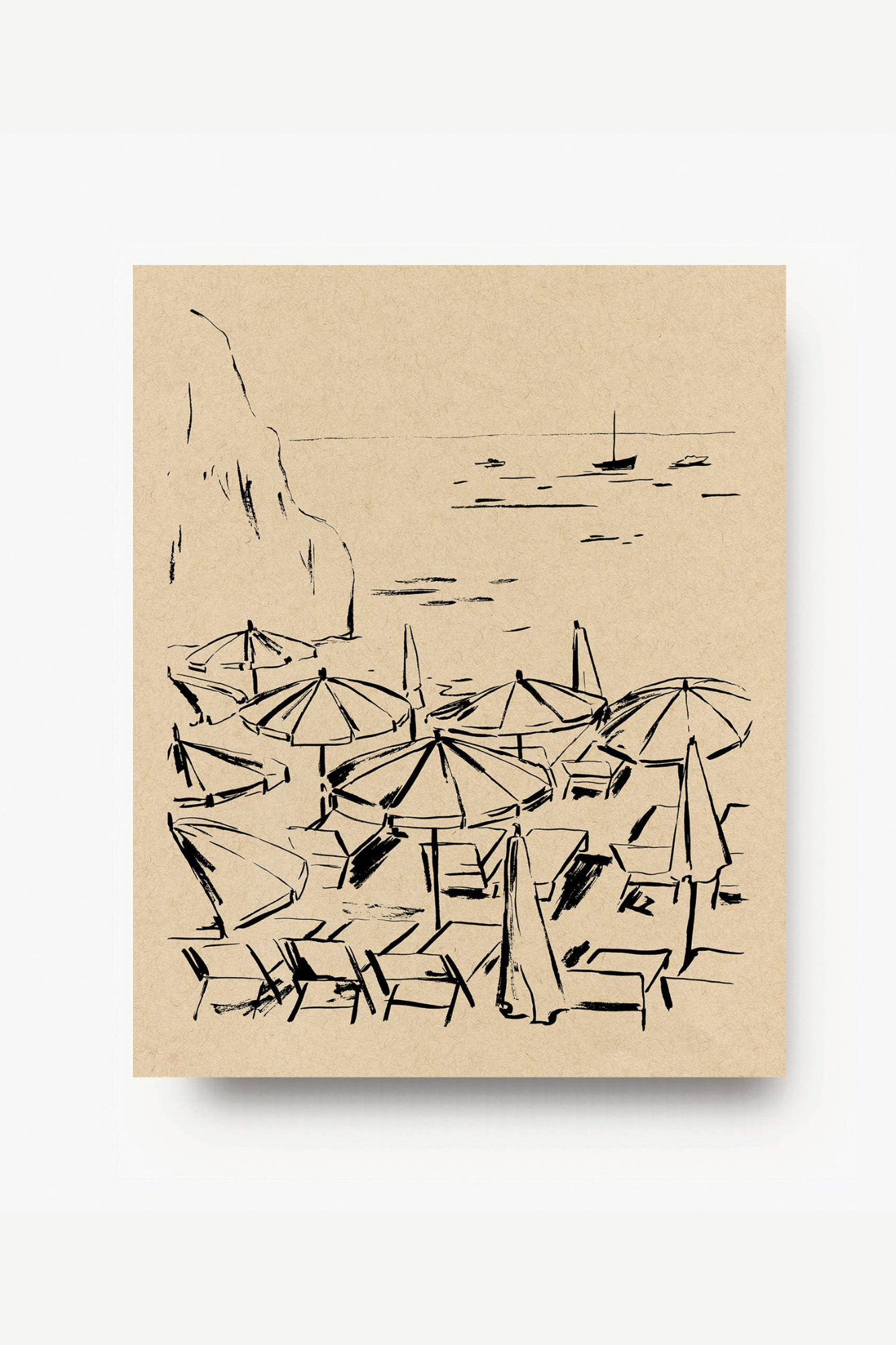 Capri Italian Beach Art Print | 8 x 10