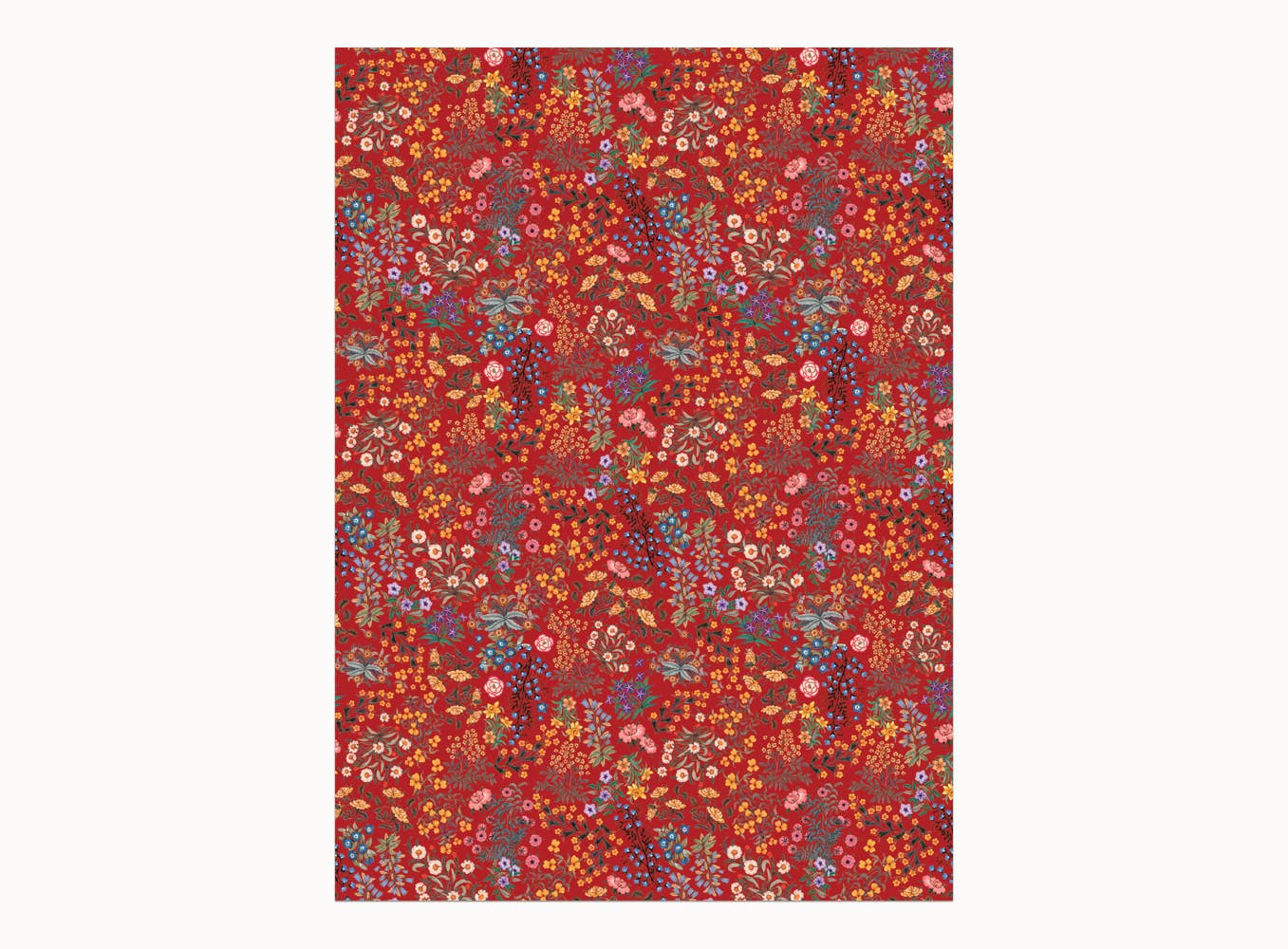 Red Plum Rolled Gift Wrap